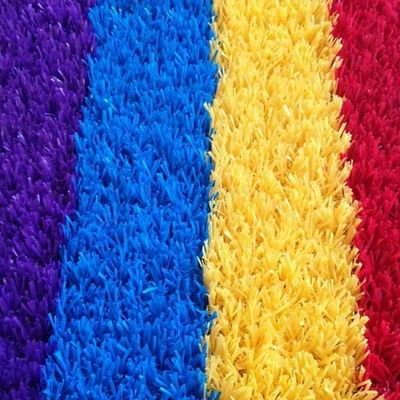 Красный Желтый Синий Фиолетовый Искусственный Детский Трава Радужная Взлетно-посадочная полоса Плотность 22050 швов/кв.м