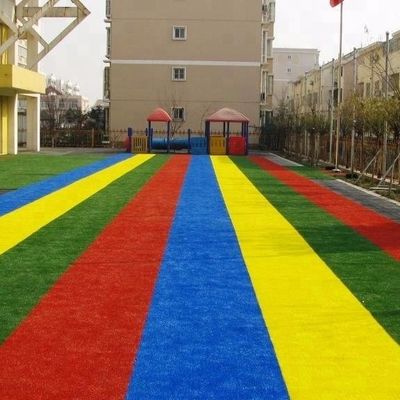 Красный Желтый Синий Фиолетовый Искусственный Детский Трава Радужная Взлетно-посадочная полоса Плотность 22050 швов/кв.м