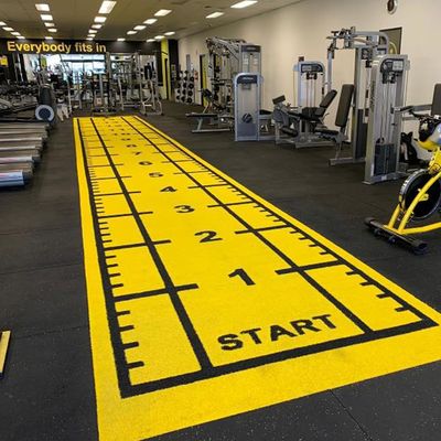 Dorelom Fitness Газовый ковер Полы Черная Синяя Радуга Синтетическая поддельная трава Спортзал Искусственная трава для фитнеса