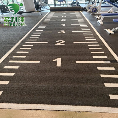 Прочный 63000 швов / м2 PE Gym Sled Track Трава Искусственный газон для трассы для бега на санях